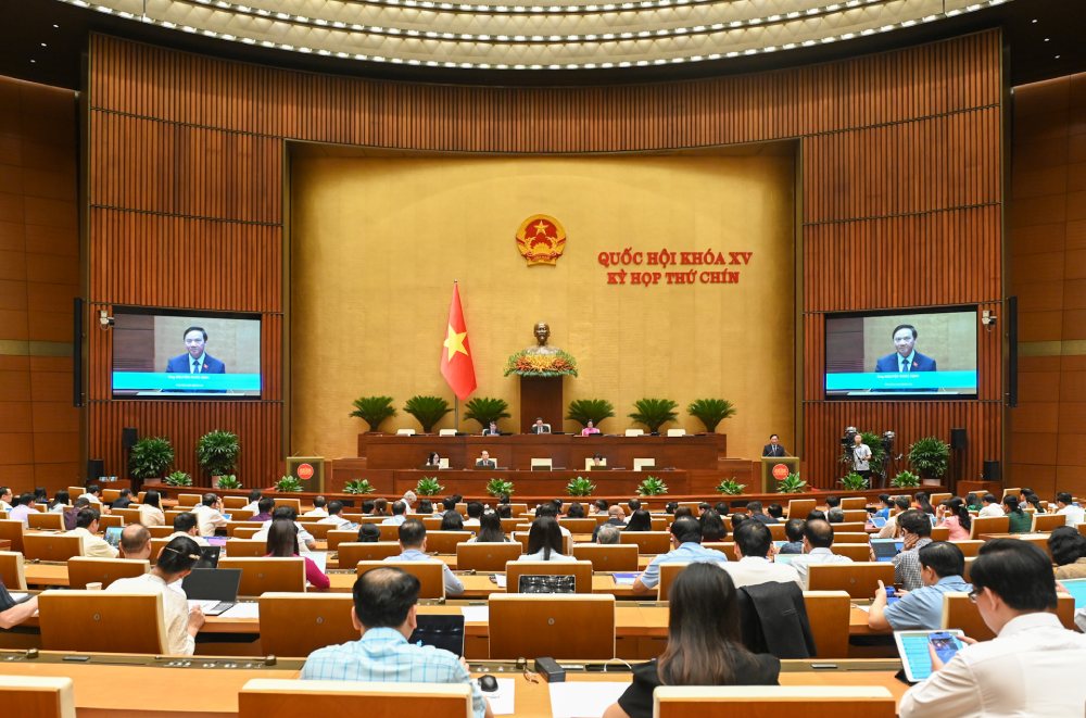 Today, the Government submitted to the National Assembly the draft Law on Inspection (amended). Photo: Pham Dong