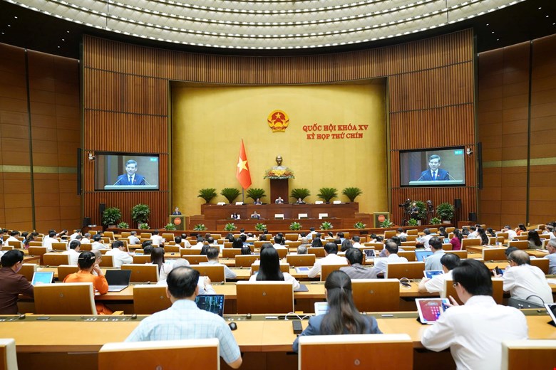Phiên họp sáng 8.5. Ảnh: Quochoi.vn