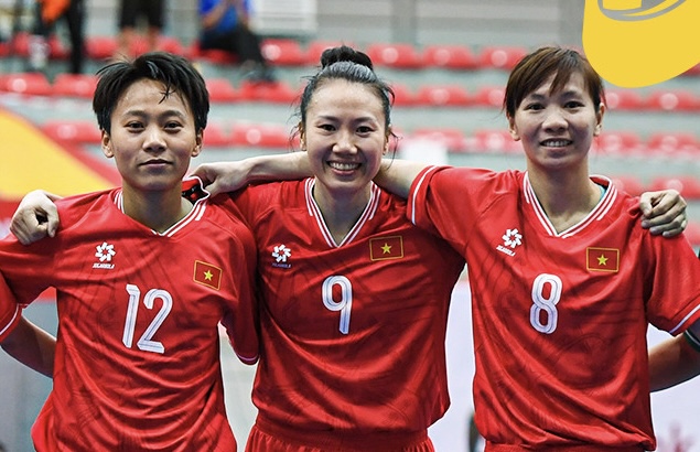 La seleccion femenina de futsal de Vietnam se enfrentara a Filipinas en la segunda ronda del Campeonato Asiatico 2025. Imagen de la VFF