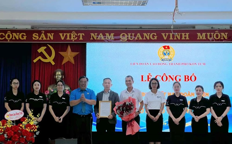 Officially establish the Trade Union of Bac Tay Nguyen Automobile Joint Stock Company. Photo: Thanh Tuan