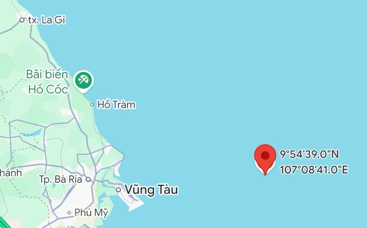 Vi tri phat hien thi the troi dat. Anh: Duy Tuan