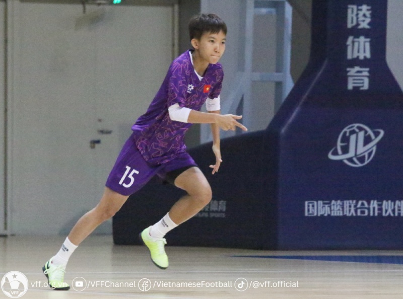 Thanh Ngan la mot trong nhung nhan to thi dau noi bat cua tuyen futsal nu Viet Nam. Anh: VFF