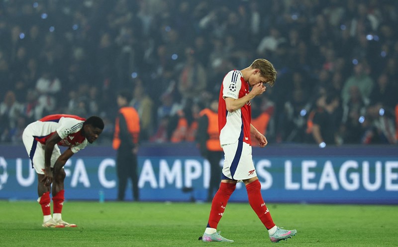Arsenal tried their best but could not get past the draw in Paris. Photo: AFP