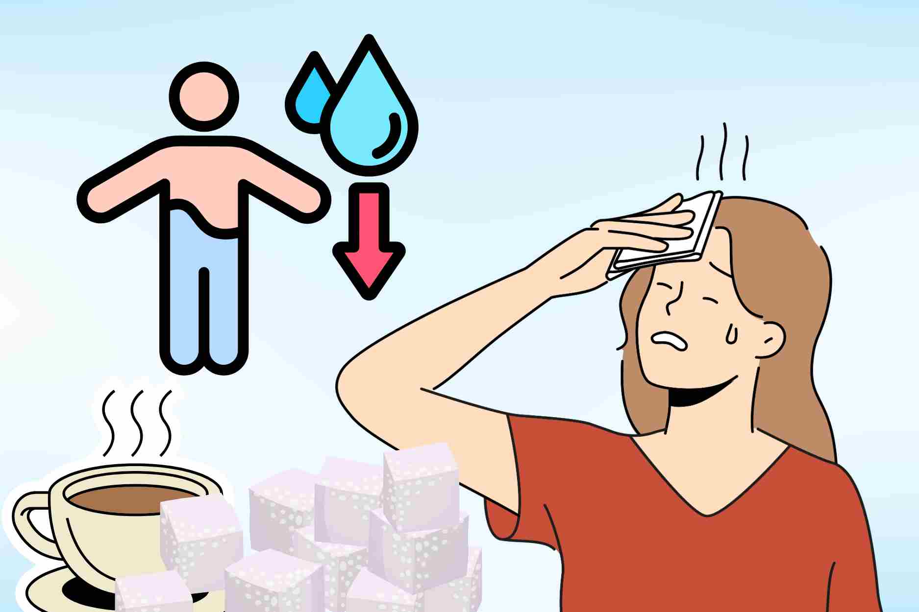 Foods that cause dehydration risk during hot season