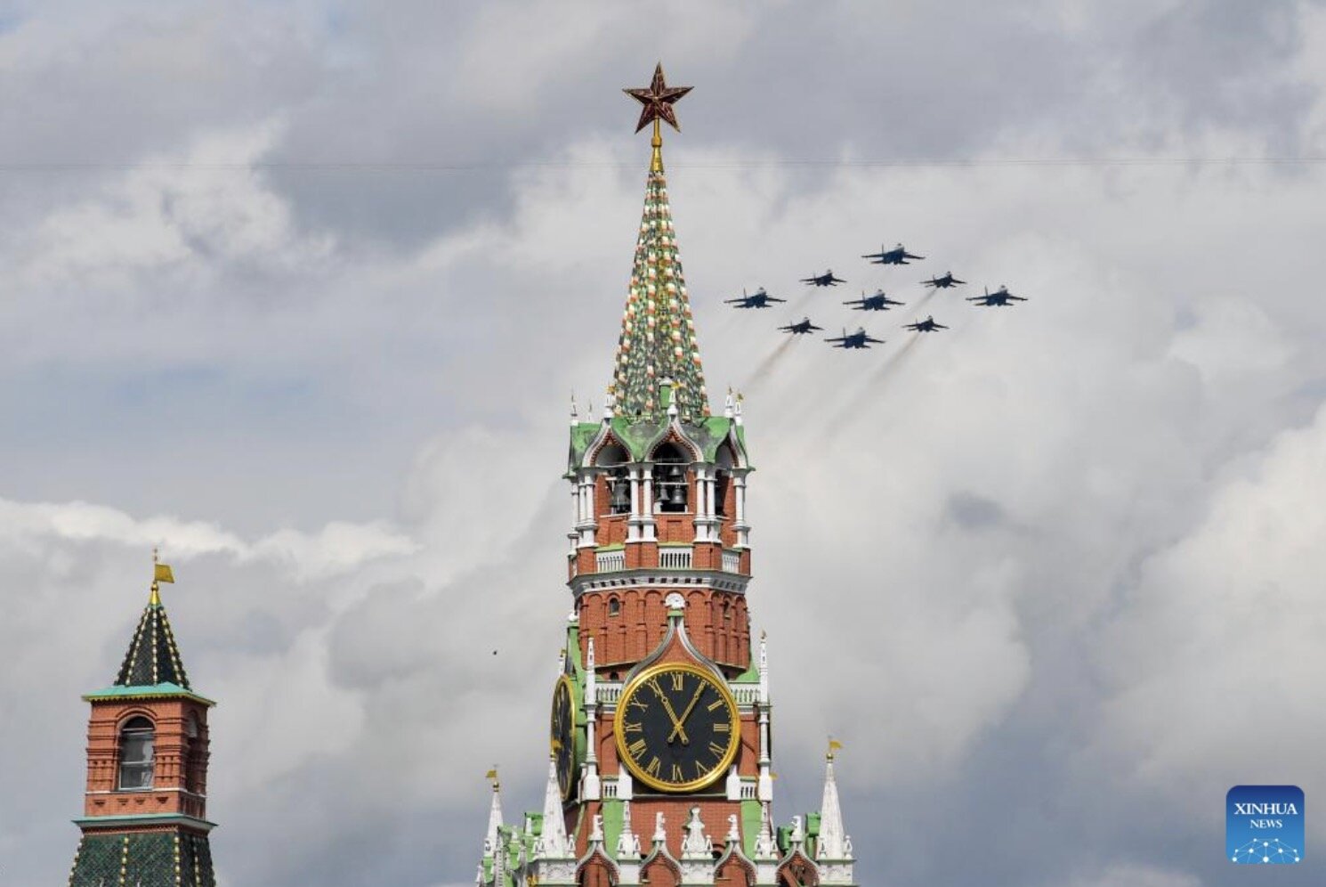 El desfile del Dia de la Victoria se llevara a cabo el 7 de mayo de 2025 en Moscu, Rusia. Imagen de la agencia Xinhua