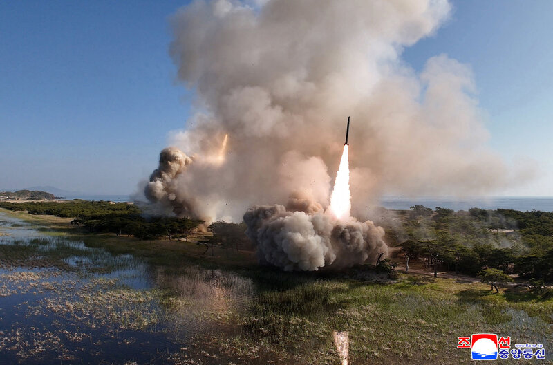 North Korea's missile launch on May 8. Photo: AFP/KCNA