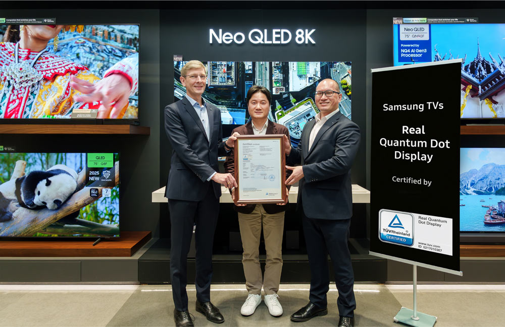 Samsung's QLED TV is certified to meet international standards for quantum- scanning screens. Photo: Provided by the enterprise
