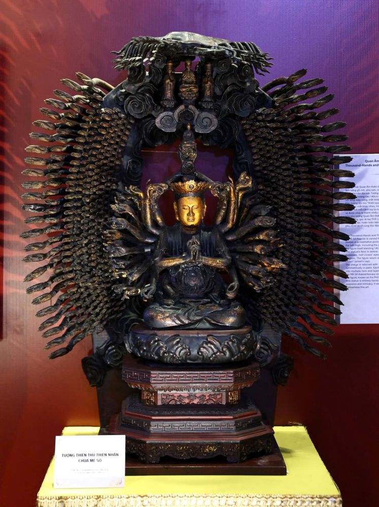 Phien ban tuong Quan Am Thien Thu Thien Nhan chua Me So (Hung Yen), che tac the ky 19, cong nhan la bao vat quoc gia nam 2018.