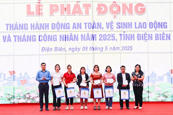 Điện Biên phát động tháng Công nhân và an toàn, vệ sinh lao động