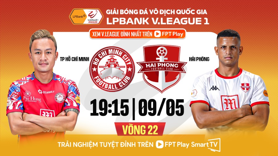 Ho Chi Minh City welcomes Hai Phong in round 22 of V.League 2024-2025. Photo: FPT Play