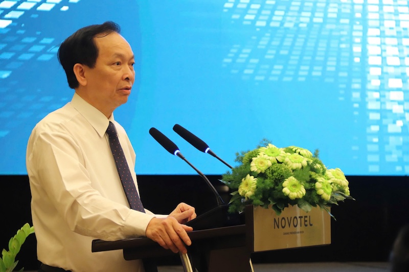 Ông Đào Minh Tú, Phó Thống đốc Thường trực Ngân hàng Nhà nước tại diễn đàn “Kết nối tín dụng xanh - Khu công nghiệp xanh”. Ảnh: Nguyễn Linh