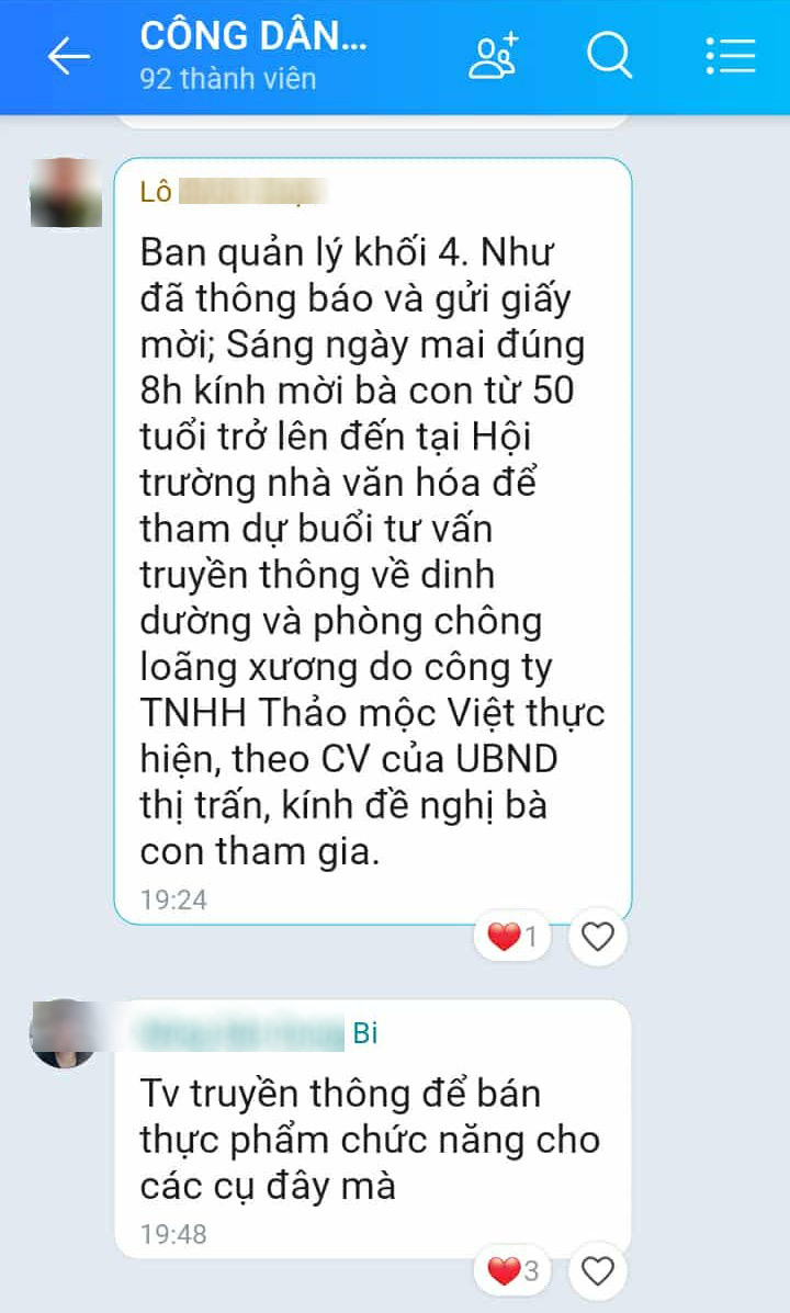 Huyen Ky Son da dinh chi hoat dong “tu van suc khoe” cho nguoi gia co dau hieu bat thuong. Anh: Quang Dai