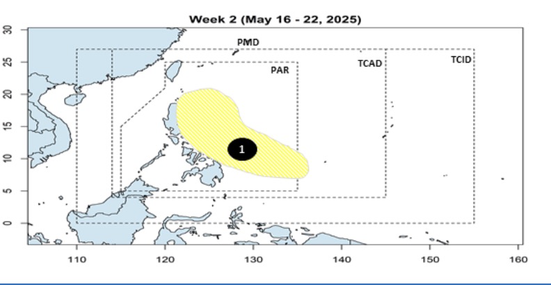 Se preve que las mareas bajas se formen en la semana del 16 al 22 de mayo. Imagen de PAGASA