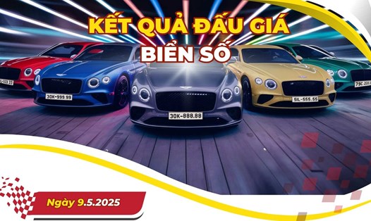 Biển số sảnh tiến đẹp nhất phiên đấu giá ngày 9.5 có mức giá khủng