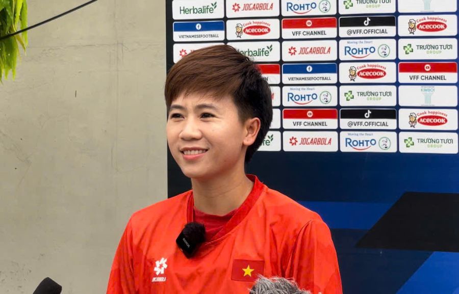 Midfielder Tuyet Dung of the Vietnam women's team. Photo: Hoang Hue