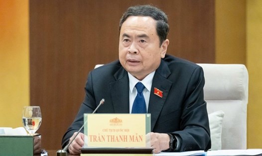 Ủy viên Bộ Chính trị, Chủ tịch Quốc hội Trần Thanh Mẫn là Chủ tịch Ủy ban dự thảo sửa đổi, bổ sung một số điều của Hiến pháp năm 2013. Ảnh: Văn phòng Quốc hội