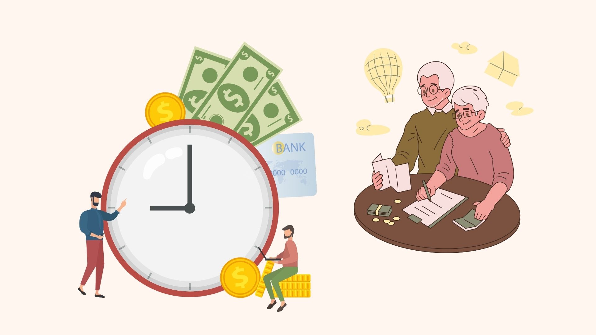 Si se dedica a la salud voluntaria durante un tiempo completo, tendra una tarjeta de salud para la jubilacion. Diseñado por Linh Dan