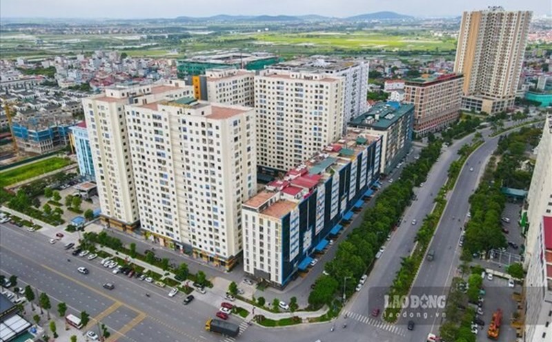 A corner of Vo Cuong ward (Bac Ninh city, Bac Ninh province) - where the 20-storey commercial center project of Son Long VINA Company Limited is being implemented. Photo: Van Truong