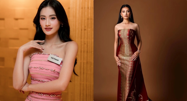 Miss Indonesia e Y NHI. Foto: Miss World, Golden Lotus.