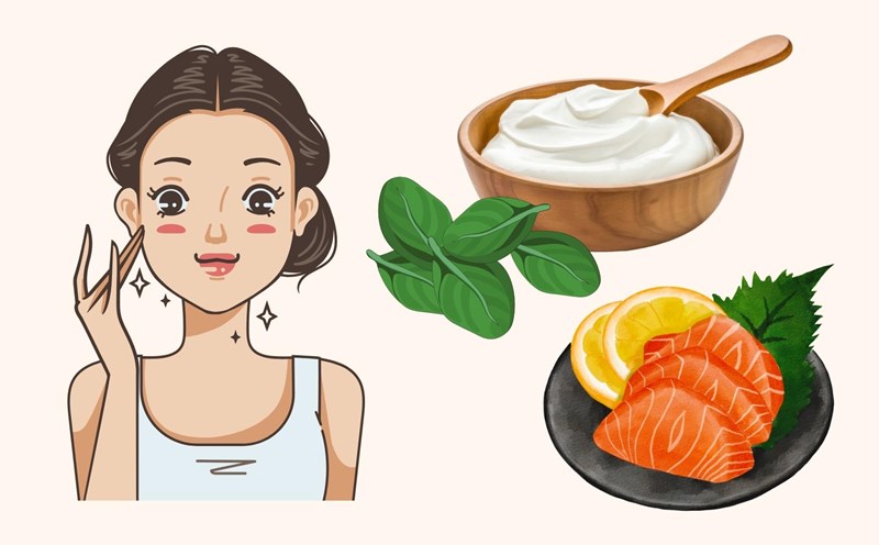 The secret to preventing skin aging with 5 easy-to-find foods. Graphics: Phuong Anh
