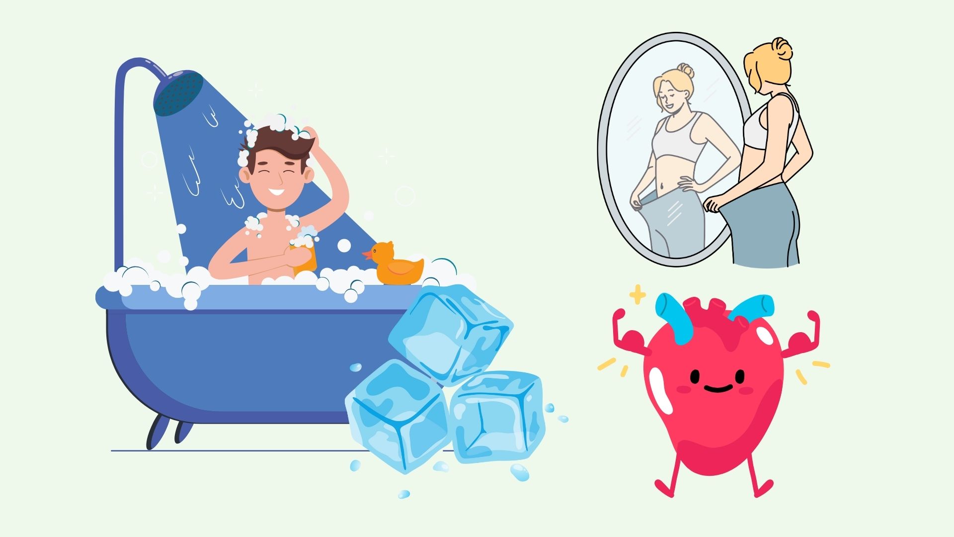 5 surprising benefits of bathing in ice. Graphics: Phuong Anh