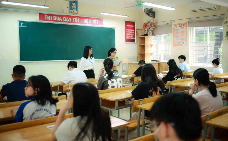 Public 10th grade exam in Hanoi in 2024. Photo: Hai Nguyen
