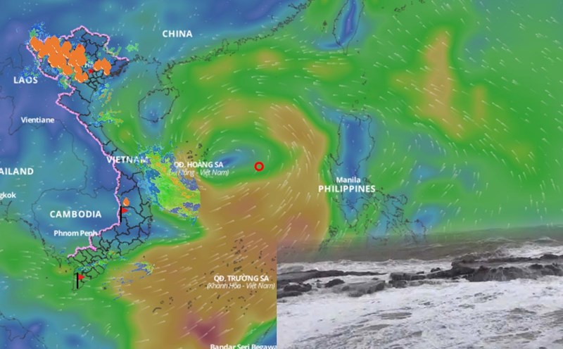 Latest forecast of dangerous areas when tropical depression strengthens into storm No. 1