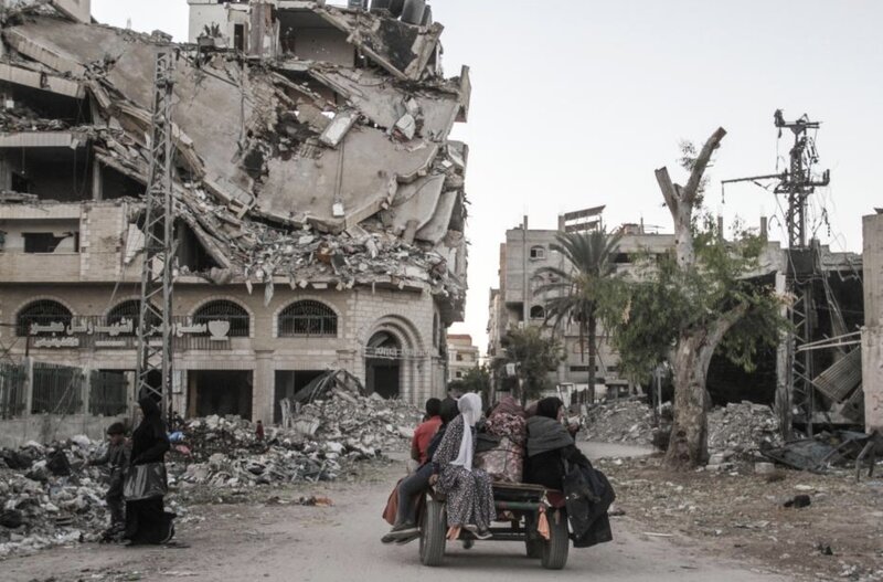 Gaza estaba muy devastada despues de la lucha. Foto: Xinhua