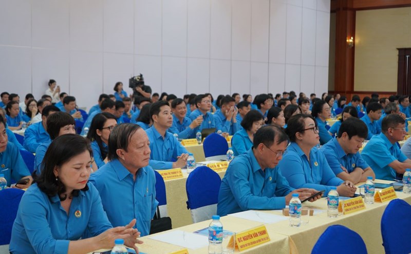Scene of the 7th Executive Committee Conference of the Vietnam General Confederation of Labor. Photo: Mai Dung