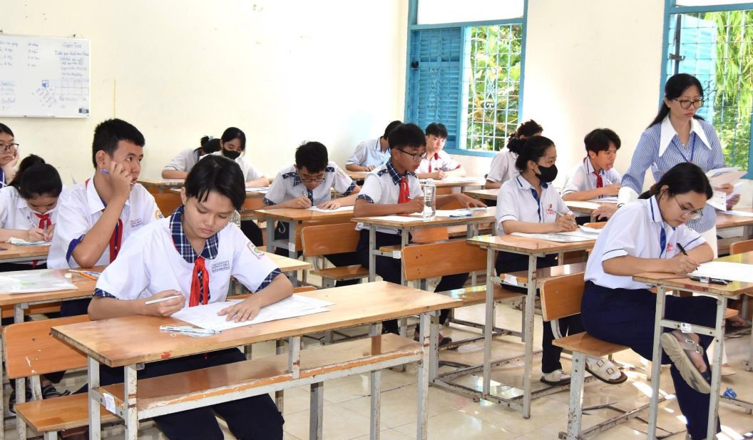 Ky thi tuyen sinh vao lop 10 nam hoc 2025 - 2026, toan tinh Soc Trang co 11.786 thi sinh tham gia. Anh: X.Luong