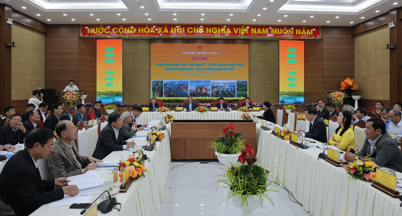 Uy ban nhan dan tinh Lam Dong phoi hop cung Uy ban nhan dan cac tinh Binh Thuan va Dac Nong to chuc hoi thao. Anh Nguyen Nghia