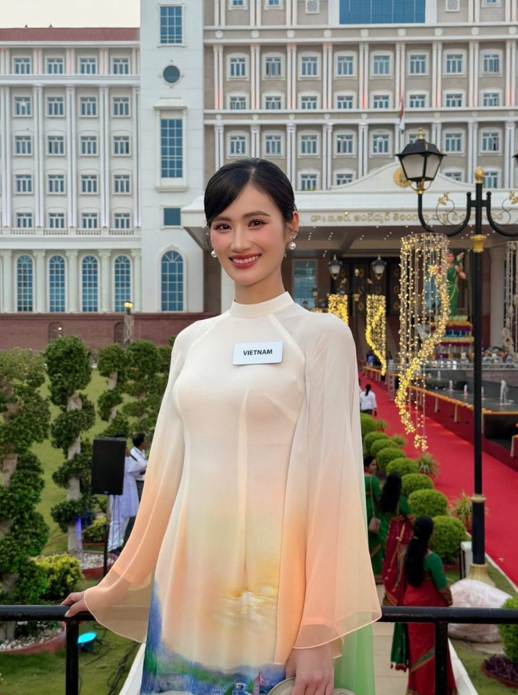Y Nhi khi tham gia Miss World 2025. Anh: Sen Vang
