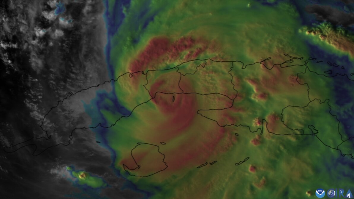 Huracan Rafael Durante la Temporada de la Tormenta Atlantica 2024. Foto: NOAA