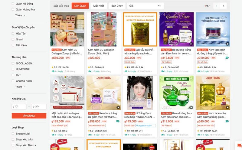 Many other Ngan Collagen products are still on sale online. Photo: Ha Le