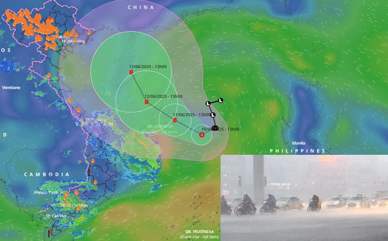 Forecast of factors that risk sudden intensification of storm No. 1