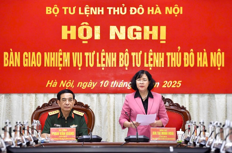 Uy vien Bo Chinh tri, Bi thu Thanh uy Ha Noi Bui Thi Minh Hoai. Anh: Hanoi.gov.vn