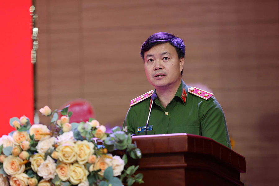 Tu lenh Canh sat co dong phat bieu. Anh: Bo Tu lenh CSCD