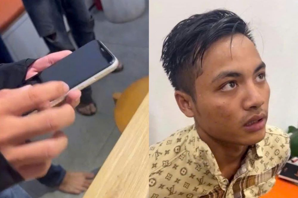 Da Nang arrested the subject for two consecutive robberies at night. Photo: Da Nang City Police