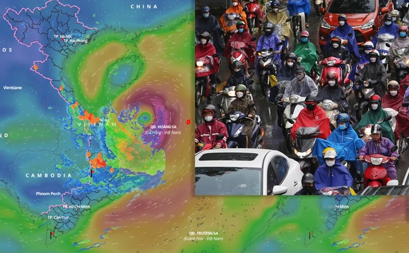 Latest forecast of the path and impact of storm No. 1 Wutip