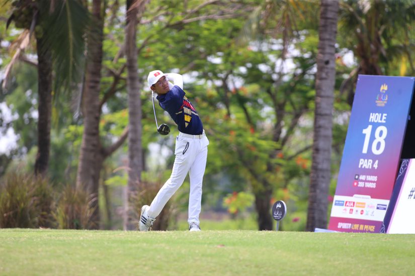 Golffer Khanh Hung at SEA Games 32. Photo: Bui Luong