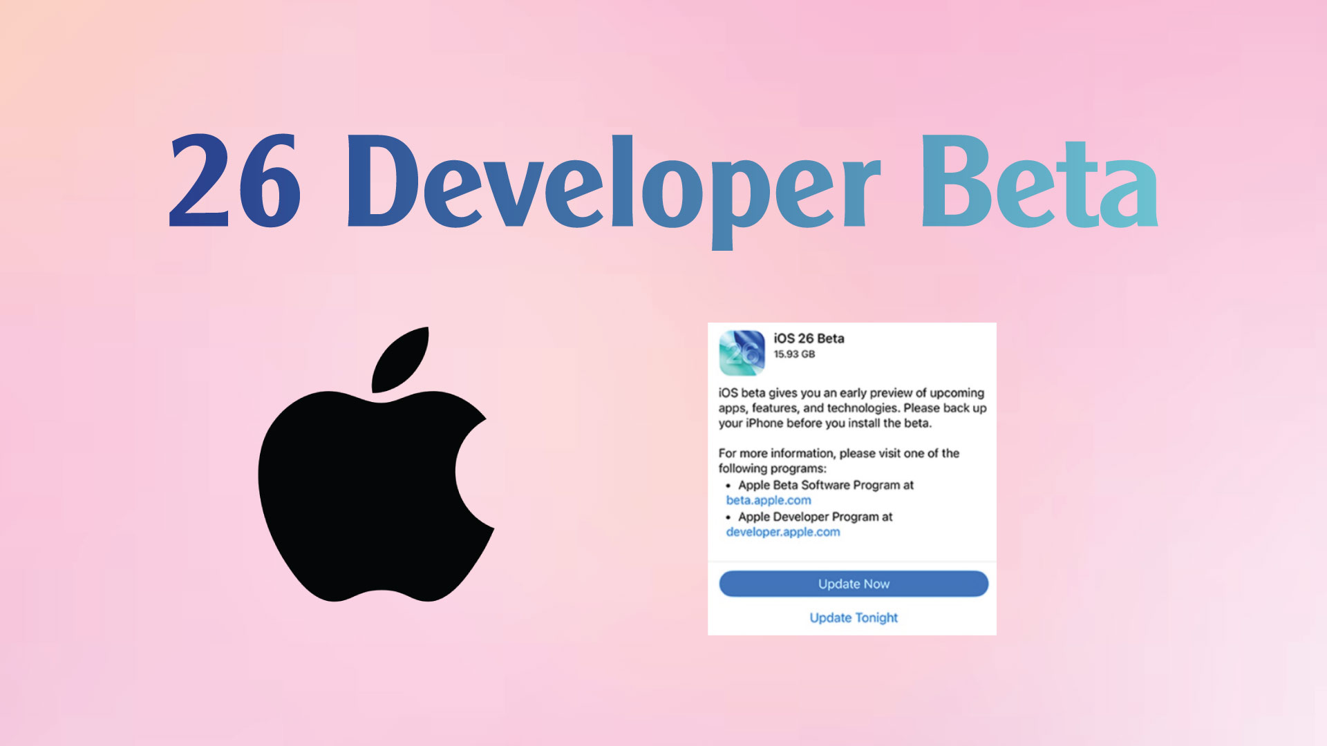 Cach nang cap len iOS 26 Developer Beta. Do hoa: Dinh Dinh