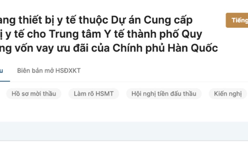 Binh Dinh province directs the consideration and proposal of resolving the contractor's petition on the bidding package for the supply of medical equipment for Quy Nhon City Medical Center. Photo: PV Group