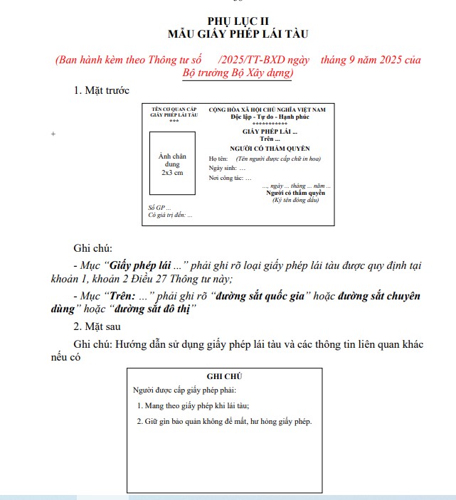 Hinh anh mau giay phep lai tau moi