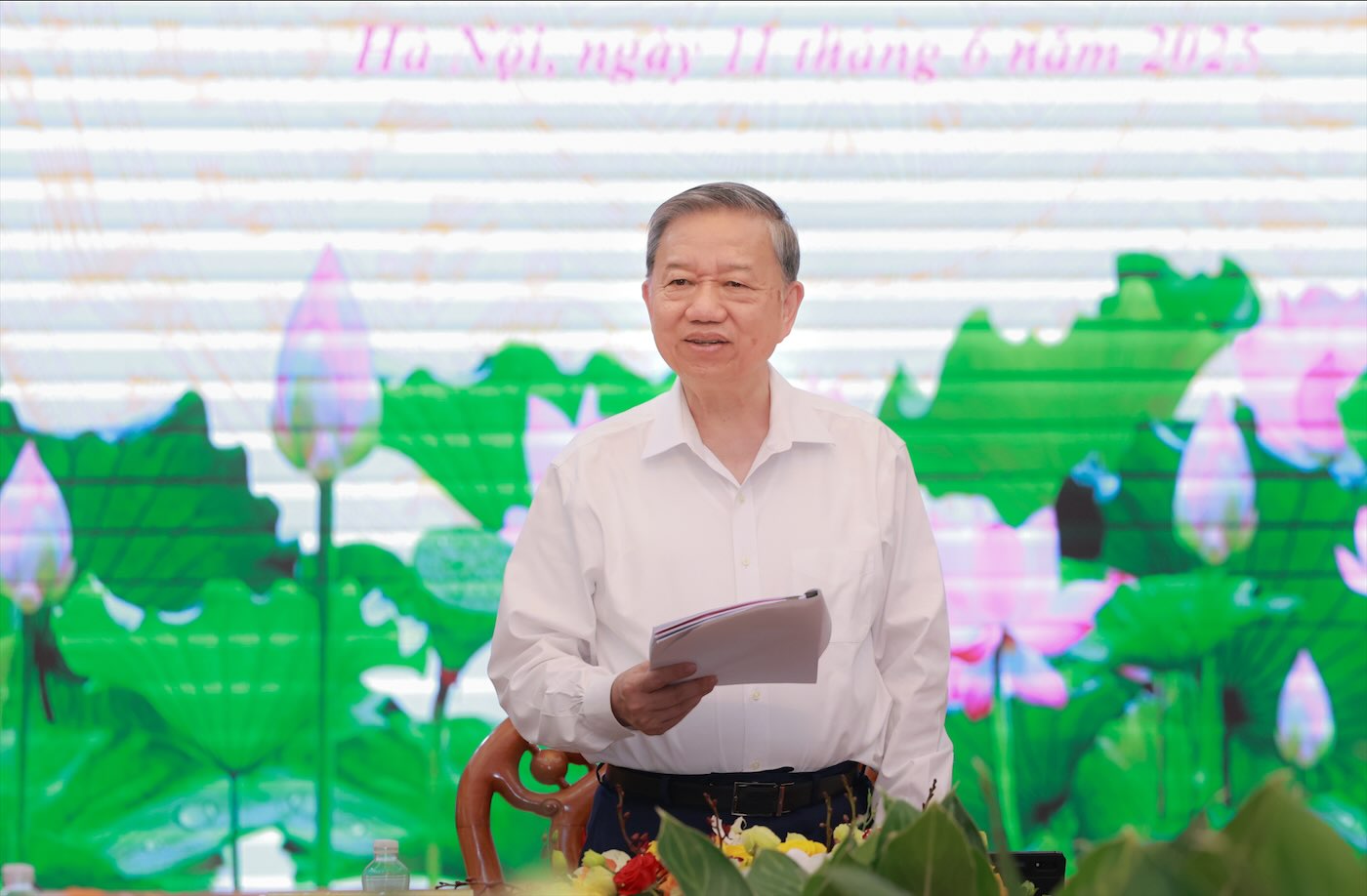 El Secretario General de Lam trabajo con el Departamento de Propaganda Central y la Mobilizacion Central. Foto: Hai Nguyen