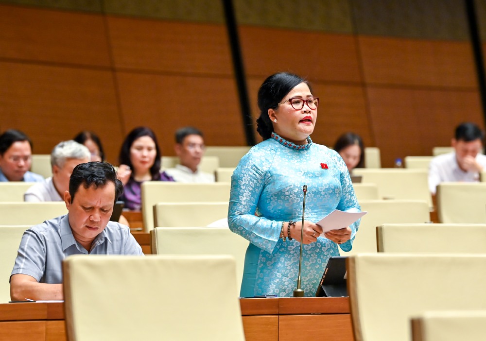 Dai bieu Nguyen Thi Suu. Anh: Pham Dong