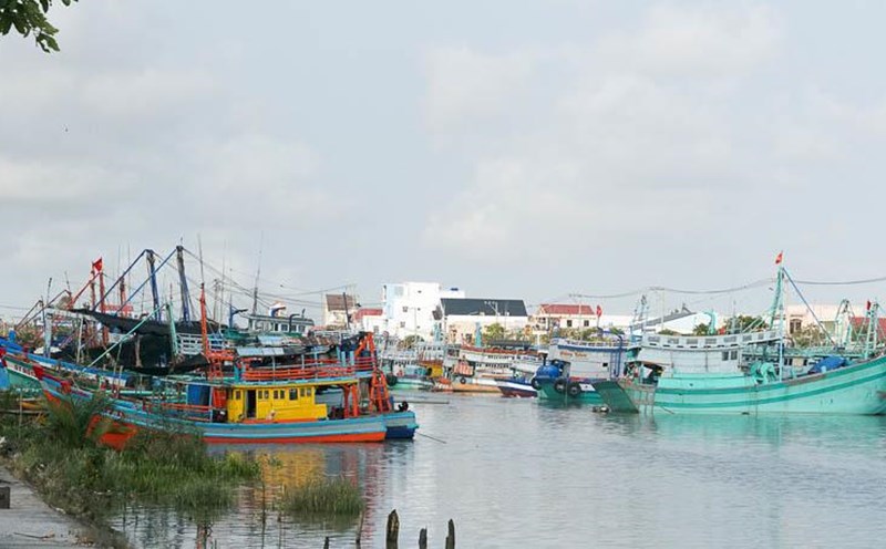 A corner of Tran De Fishing Port, where the accident occurred, killing 1 person. Photo: Phuong Anh
