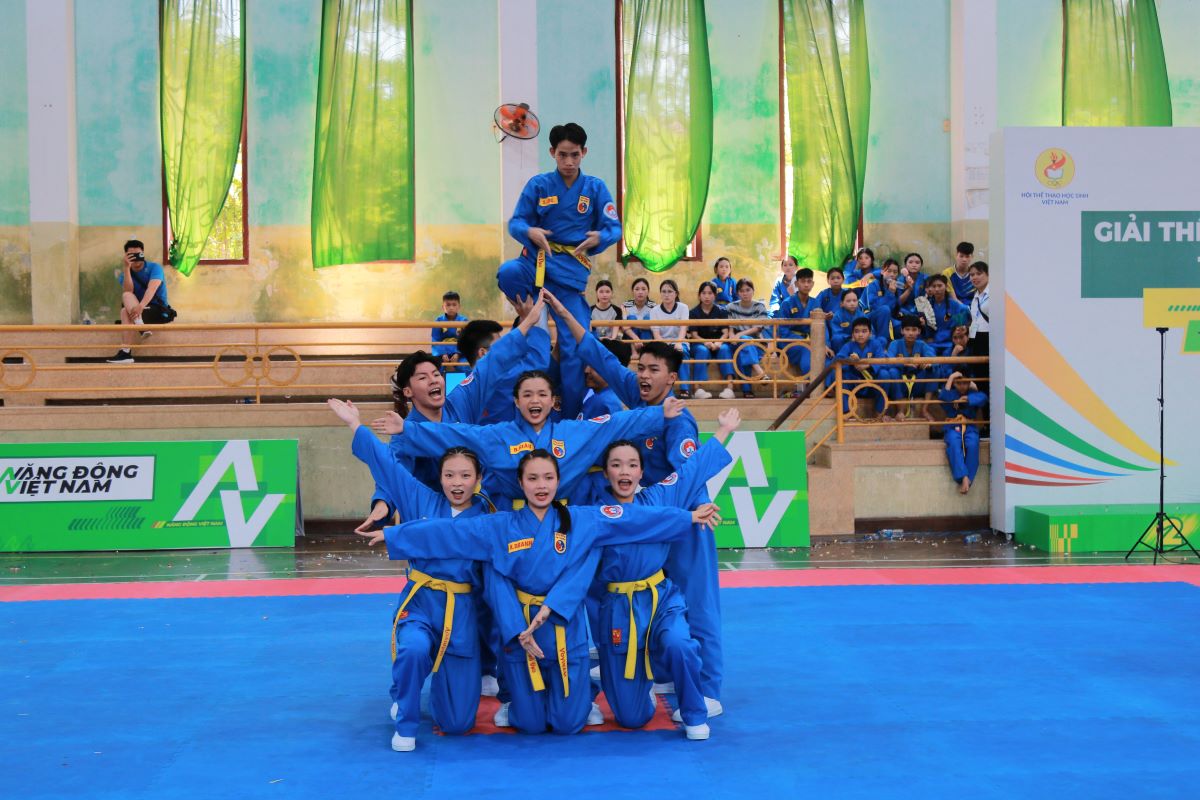 Vovinam Martial Arts causo una fuerte impresion en el Torneo Nacional de Deportes Estudiantiles. Foto: Le Giang