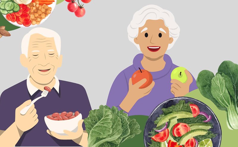 Healthy eating habits help prolong life. Graphics: Ha May