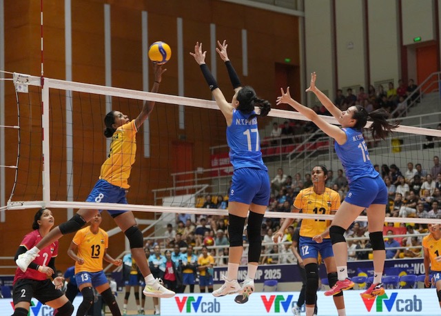 Tuyen Viet Nam gianh ve som vao ban ket AVC Nations Cup 2025. Anh: VFV