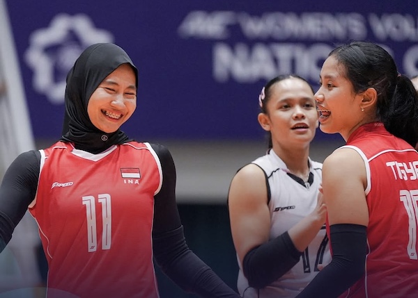 Tuyen bong chuyen nu Indonesia co chien thang dau tien tai AVC Nations Cup 2025. Anh: VFV